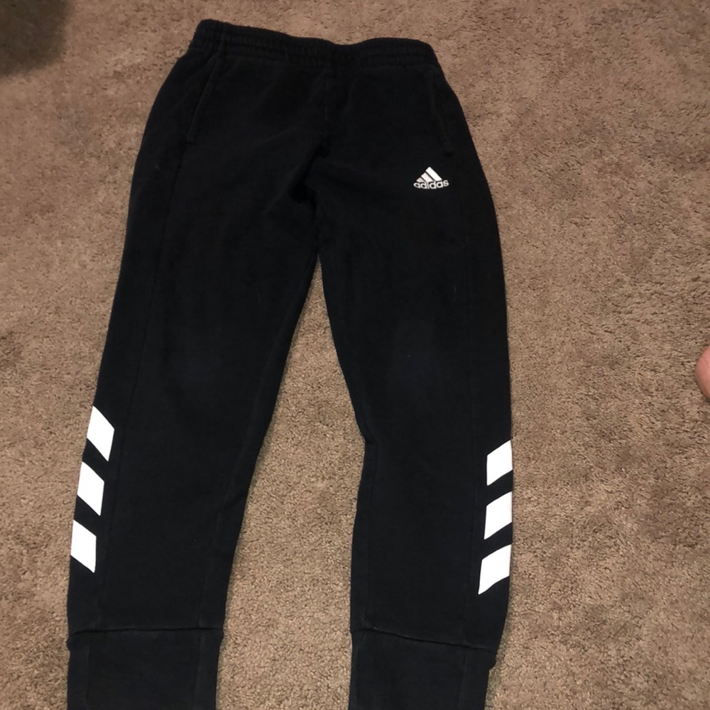Boys black adidas sweat pants